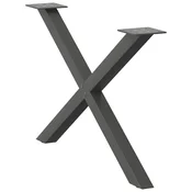 Vidaxl Noge za klubsko mizico v obliki črke X 2 kosa antracit 70 x (42-43) cm jeklo
