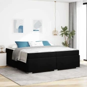 Vidaxl Konstrukcija postelje Drugo Črna 200 x 200 cm blago
