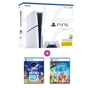 PlayStation 5 (Slim) 1TB + Astro Bot + LEGO Horizon Adventures igralne konzole