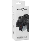 WHITE SHARK Ringside dock za punjenje dva PS4 kontrolera, Crni