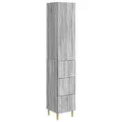 vidaXL Set omar 2 pcs Siva Sonoma 33 x 34,5 x 90 cm Inženirski les