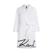 Karl Lagerfeld Obleka za na plažo črna/bela