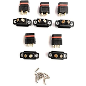 5 kosov XT60E-1 visokokakovostni moški konektorji za model RC Lipo baterije | Združljivo z Lipo baterijami, 7,4 V 1200 mAh, 3,7 V 2000 mAh, črno