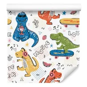 Barvita tapeta s krokodilom in rolkami za dnevno sobo in spalnico 50x1000 cm