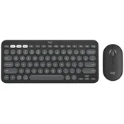 Pebble2 Wireless Combo US tastatura + miš crna