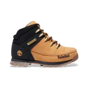 Timberland unisex za otroke. TB0A1NL42311 Euro Sprint usnjeni škornji s čipko do sredine goleni črno-rumene barve (25), Č