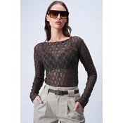 Trend Alacati Stili Ženska bluza Alc-X15043, Braon