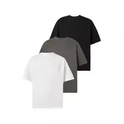 SELECTED Majica SLHLOSCAR  siva / črna / bela