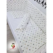 Bubamara037 Set za krevetac sa ravnom ogradicom, 120x60cm, Šareni