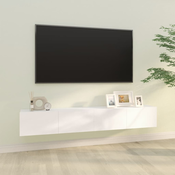 Zidni TV ormarici 2 kom bijeli 100x30x30 cm konstruirano drvo
