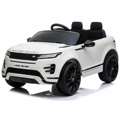 Električni automobil za igračke Range Rover EVOQUE, pojedinačni, bijeli, kožna sjedala, MP3