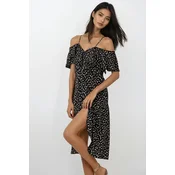 Trend Alacati Stili Ženska haljina ALC-X11743, Midi, Crna