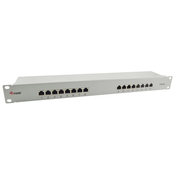 EQUIP 16-Port Cat.5e Shielded Patch Panel Light Grey 327316