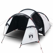 Vidaxl Šotor za kampiranje za 4 osebe bel 360x135x105 cm 185T taft