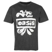 Metal majica moška Oasis - Logo Splat Stone Wash - ROCK OFF - OASSTNW11MC
