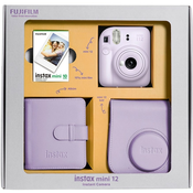 FUJIFILM Set Fotoaparat Instax Mini 12 + Album, Futrola i 10 filmova, Lavanda