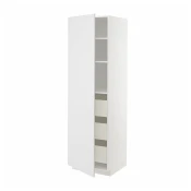 METOD / MAXIMERA Visoki element s fiokama, bela/Stensund bela, 60x60x200 cm