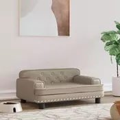 Vidaxl vidaXL Pasja postelja, kapučino, 70x45x30 cm, umetno usnje