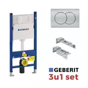 Geberit Duofix Delta 01 Basic set hrom mat tipka