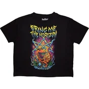 Bring Me The Horizon Smoking Dinosaur Crop Top Black L Ženske