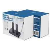DD2-U3M2 Gembird Desktop doking stanica sa dva USB Type-C M.2 NVME (i SATA) SSD ure?aja, crna