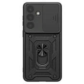 OEM Mayaxess, Prstanasti etui za Galaxy S26 z drsnim pokrovčkom kamere antišok, Črna, (5000273877)