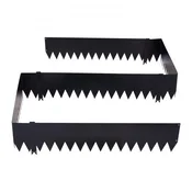 VEVOR Robnik za vrt 1016x254x15 mm črn kovinski