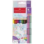 BARVE LESENE 10BARVA PLUS 3BARVE LESENE PASTEL UNIKORN FABER CASTELL 111219 BLISTER
