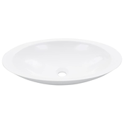 MAISON CHIC Umivalnik - Kopalna umivalnik - Lavabo 59,3x35,1x10,7 cm mineralna litina/marmor bel, (21684792)