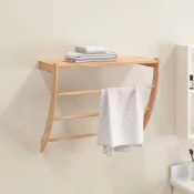 Stalak za rucnike 60 x 25,5 x 49 cm od masivnog drva oraha