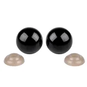 Oči s ključavnico O18 mm - črne (50 kompletov)