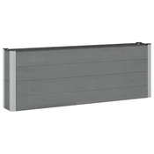 vidaXL Vrtna visoka greda 2 pcs WPC in aluminij