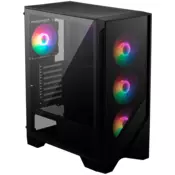 Chassis MSI MAG FORGE 120A AIRFLOW, ATX, Mid Tower, 6x Pre-installed RGB Fan, 411.6 x 210 x 498 mm, Black