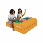 Hanah Home HANAH HOME Kids Double Seat Pouf - Orange vrtna sedežna vreča, (21109036)