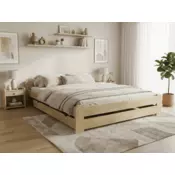 Ljubki dom Postelja Emily 180 x 200 cm bor Posteljno dno: Brez posteljnega dna, Vzmetnica: Vzmetnica Coco Maxi 19 cm