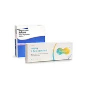 Bausch & Lomb SofLens Daily Disposable (90 leč) + Lenjoy 1 Day Comfort (10 leč) Dioptrija: 6.5, Ukrivljenost: 8.6, Premer: 14.2