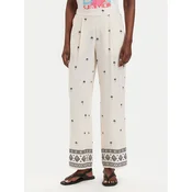Vero Moda Hlače iz tkanine Kai 10345546 Kremna Regular Fit