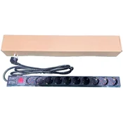 ExeLink Razvodni PDU panel za rack 19 in, sa 10 uticnih mesta, kabl 2m (aluminijum)