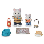 Sylvanian family Raziskovalni set - Latte Cat Brat in dojenček