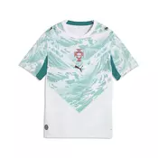 PUMA Portugal 2026 Away Jersey Youth, Football, White/Green Lagoon, 13-14Y