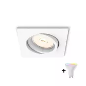 Philips - LED RGBW prigušiva ugradna svetiljka DONEGAL 1xGU10/4,8W/230V + daljinski upravljac