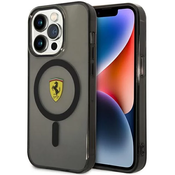 Ferrari Translucent MagSafe Case za iPhone 14 Pro Max (crna)