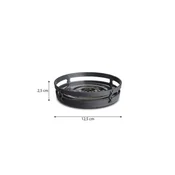 Primanova tacna za sapun Palm siva PVC M-E58-07
