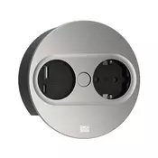 Ugradna uticnica TWIST 2, ŠUKO+ USB (A/C) INOX