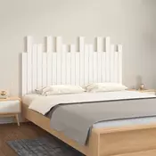 Vidaxl vidaXL Vzglavje postelje belo 140x3x80 cm masivni borov les