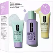 Clinique 3 Steps to Clean darilni set čistilne nege za suho do mešano kožo