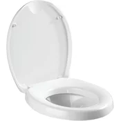 Blago povišeno toaletno sjedalo s lakim zatvaranjem za starije Wenko Secura 43,5 x 37 cm