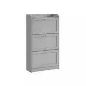 Songmics omara za čevlje 3 predelki 24x60x108 cm siva