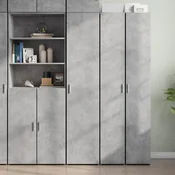 Visoka komoda boja betona 40x42,5x185 cm od konstruiranog drva