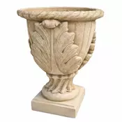 Casa Padrino Baroque Flower Pot Beige H. 74 cm - Baroque Style Garden Decor Planter